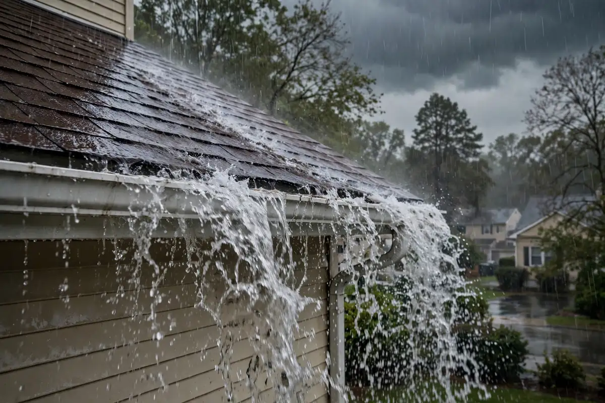 Por qué los techos filtran con lluvia fuerte (pero no con lluvia ligera) en West Babylon, NY