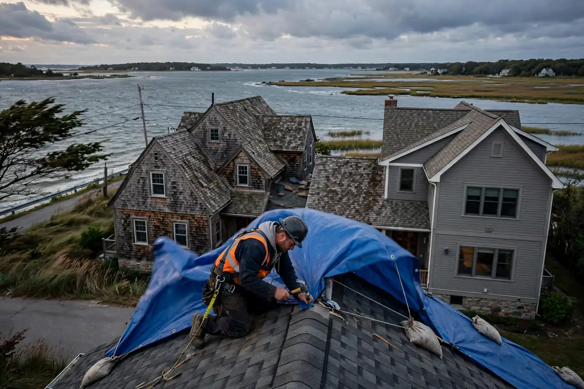 Reparación de emergencia de filtraciones de techo en Little East Neck, NY 11704