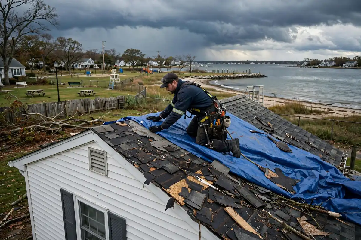 Reparación de emergencia de filtraciones de techo en Venetian Shores, NY 11757