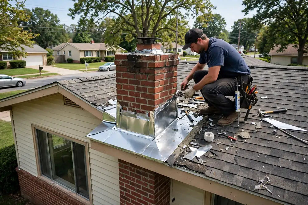 Reparación de tapajuntas de chimenea en Copiague, NY 11726