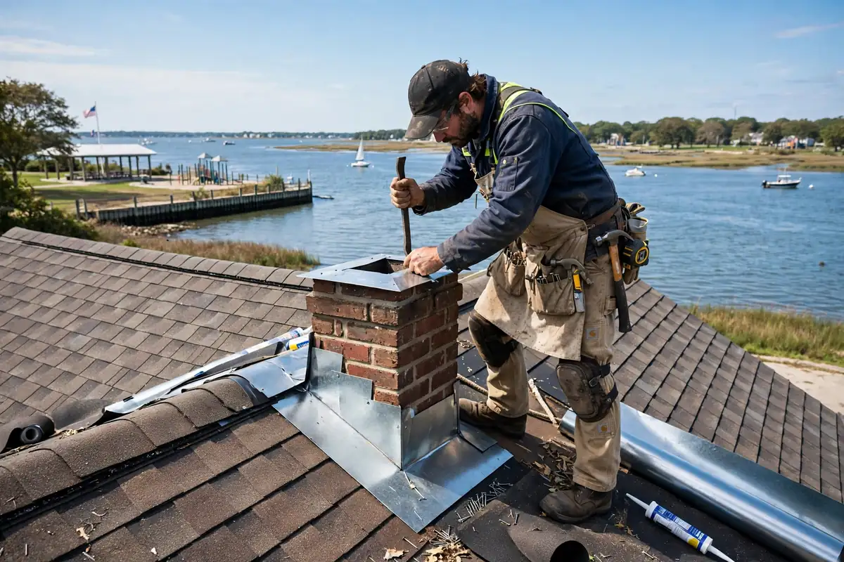 Reparación de tapajuntas de chimenea en Tanner Park, NY 11726