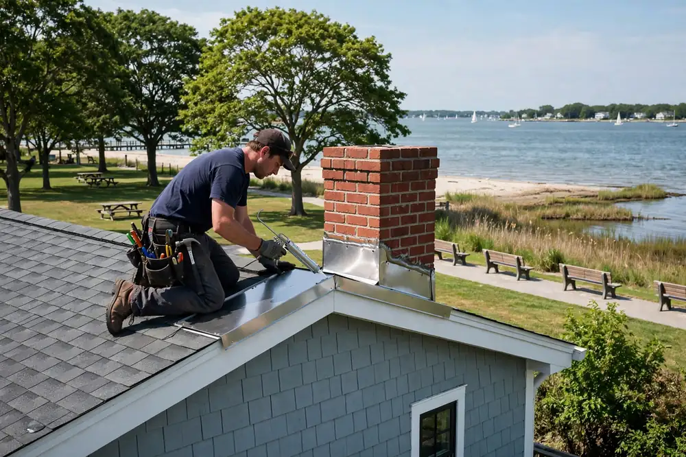 Reparación de tapajuntas de chimenea en Venetian Shores, NY 11757