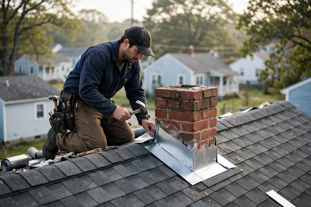 Reparación de tapajuntas de chimenea en Wyandanch, NY 11798