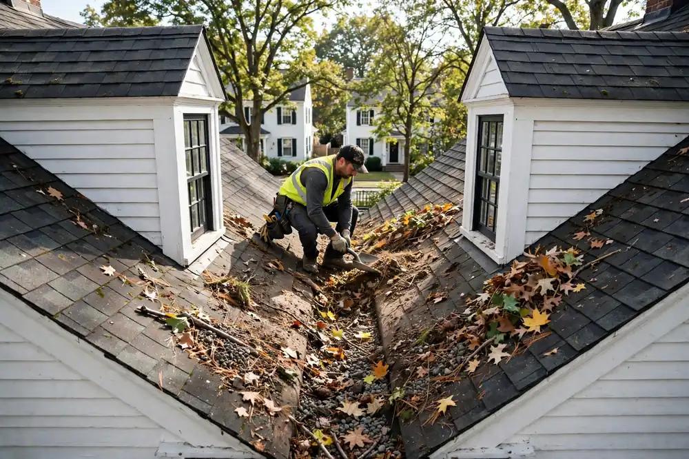 Reparación de filtraciones en valles del techo en Babylon Village, NY 11702