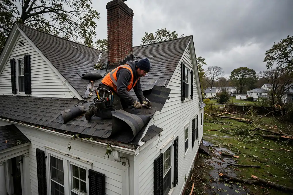 Reparación de filtraciones por daños de tormenta en West Islip, NY 11795