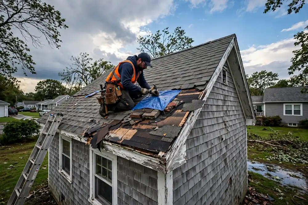 Reparación de filtraciones por daños de tormenta en Wyandanch, NY 11798