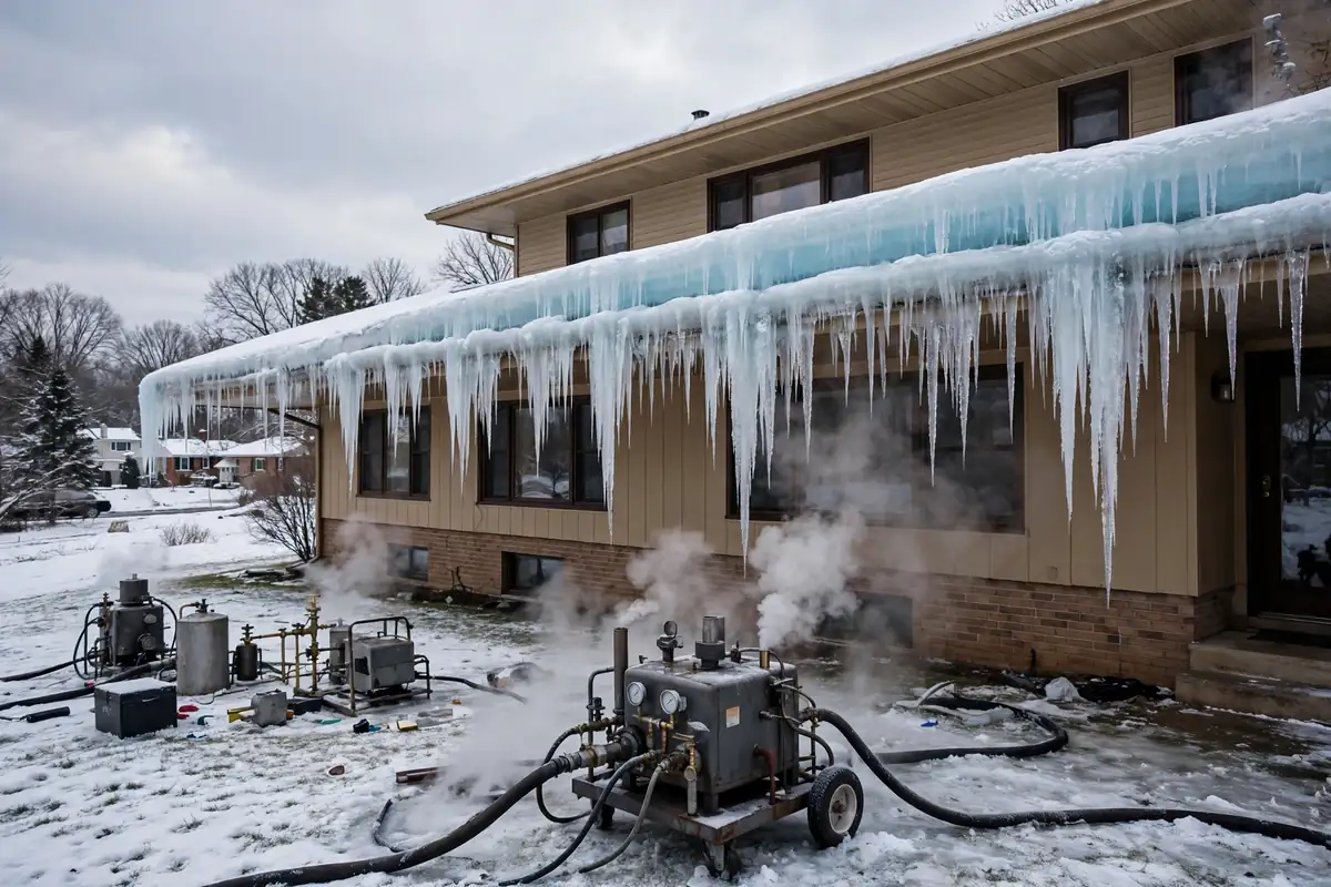 Reparación de filtraciones por diques de hielo en North Babylon, NY 11703