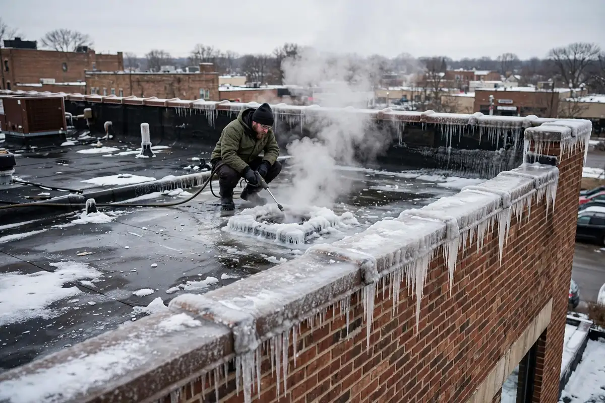 Reparación de filtraciones por diques de hielo en Village Center, NY 11704