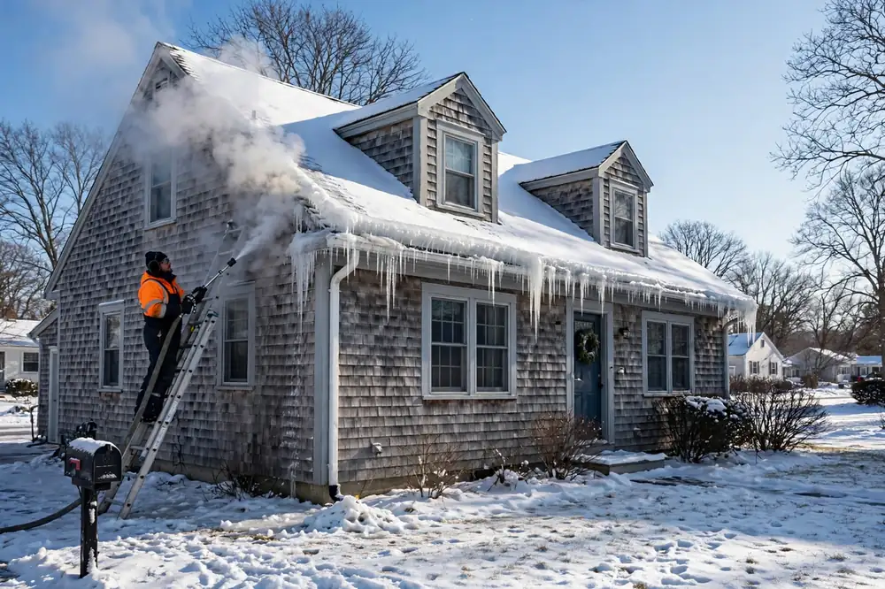 Reparación de filtraciones por diques de hielo en Wyandanch, NY 11798