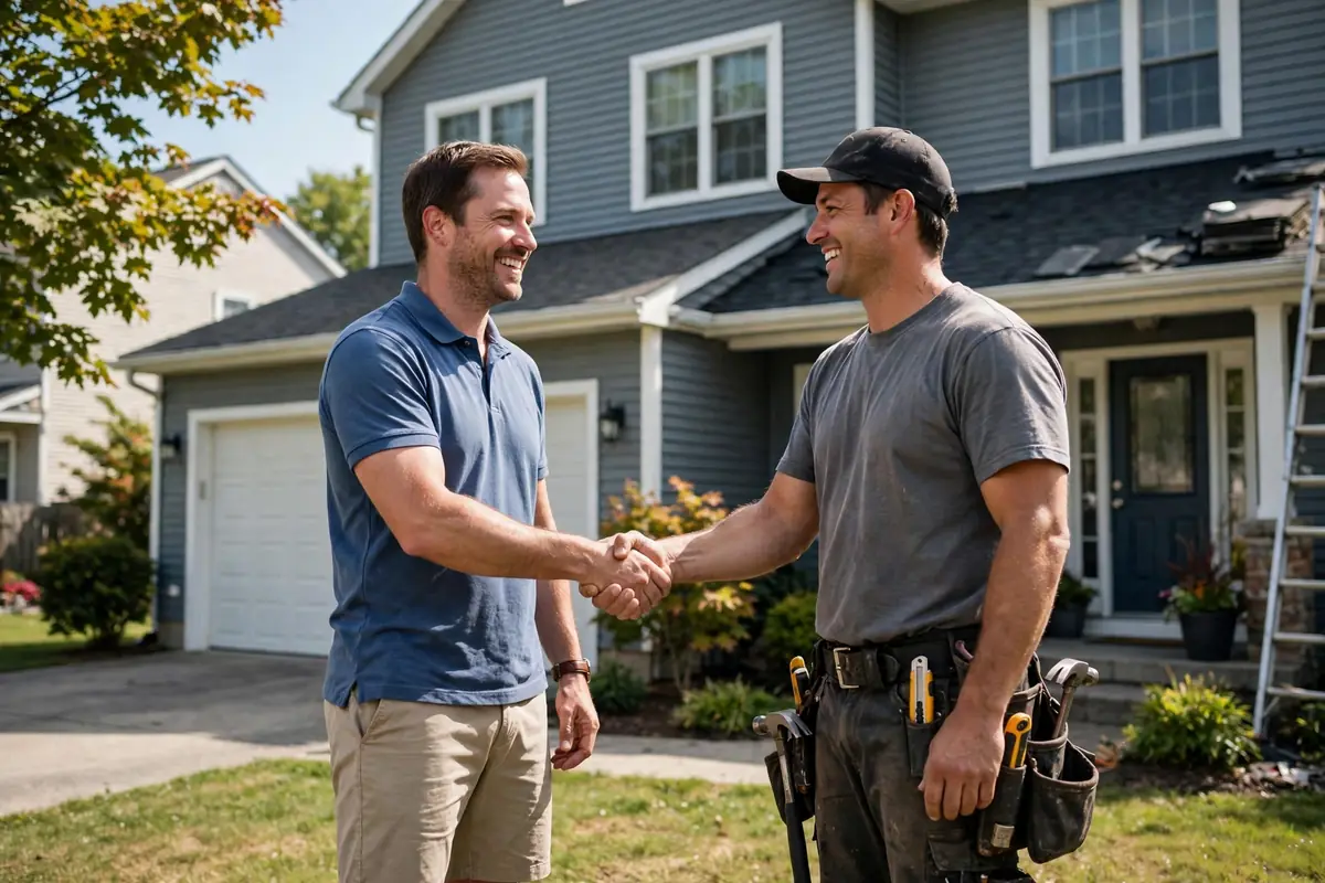Propietario satisfecho con techador en West Babylon, NY