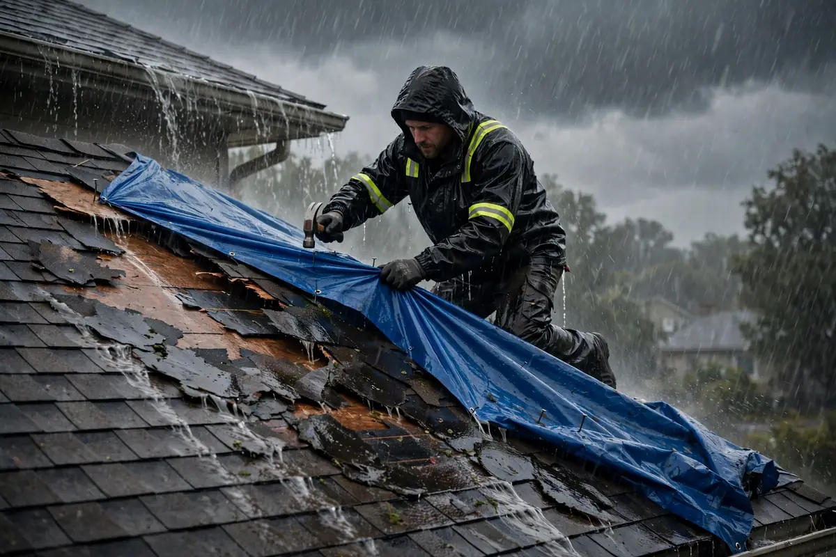 Reparación de emergencia de filtraciones de techo en West Babylon, NY
